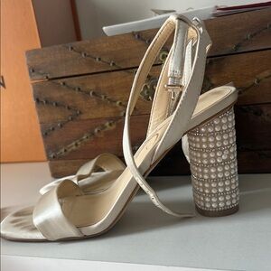 Jessica Simpson White Pearl Wedding Heels